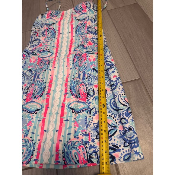 Lilly Pulitzer Shelli Dress Stripes Streamers Sz 2 Tie Back - Picture 12 of 13
